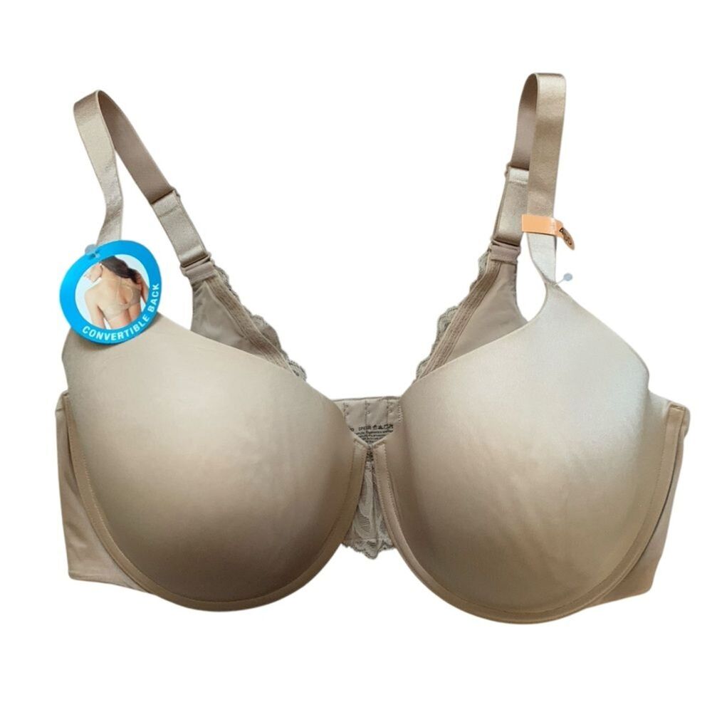 Bali Bra Size 42DD One Smooth U Dreamwire Shaping Underwire DF6580 Almond NWT